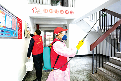 為加強疫情防控 杭州富陽區委組織部組織機關干部進社區